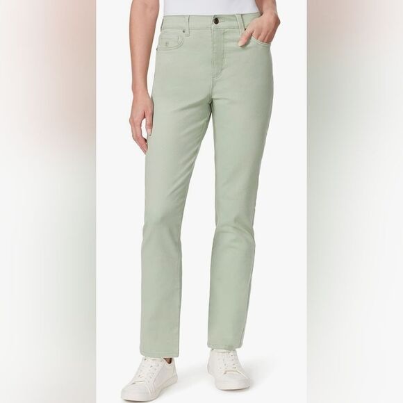 Gloria Vanderbilt Amanda 8 Pistachio Jeans Khaki Women's Ankle Pants - Picture 1 of 10
